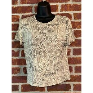 Babaton snakeskin print crewneck top size medium